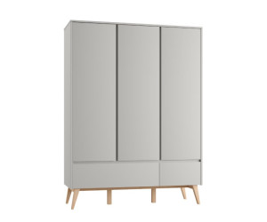 Armario de ropa con 3 puertas (colección Classy Gray)
